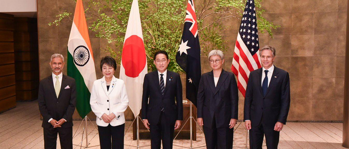  H.E. Dr. S. Jaishankar, along with fellow Quad Foreign Ministers, called on Prime Minister of Japan, H.E. Mr. Fumio Kishida (July 29, 2024)